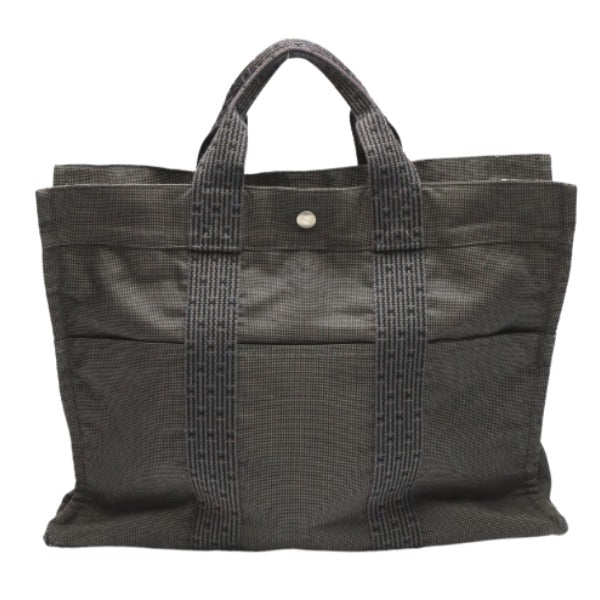 HERMES Tote Bag canvas gray Tote Bag Business bag Her LineTote MM unisex(Unisex) Used Authentic