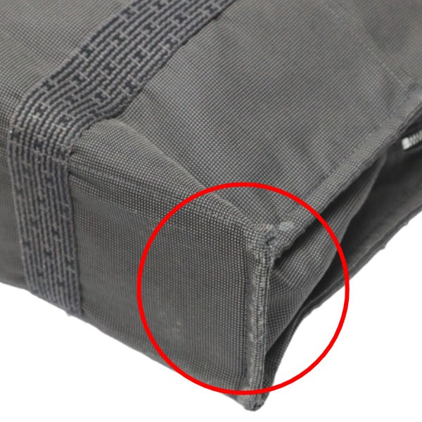 HERMES Tote Bag canvas gray Tote Bag Business bag Her LineTote MM unisex(Unisex) Used Authentic