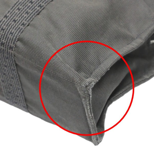 HERMES Tote Bag canvas gray Tote Bag Business bag Her LineTote MM unisex(Unisex) Used Authentic