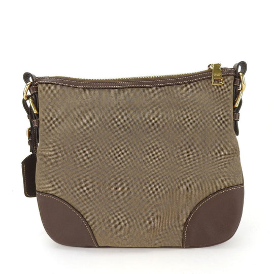 PRADA Shoulder Bag Canvas, Leather beige Women Used Authentic