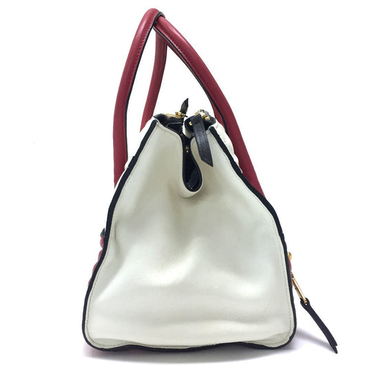 MIUMIU Handbag RN1032 Nappa leather white 2WAY Shoulder Bag nappa biker Women Used Authentic