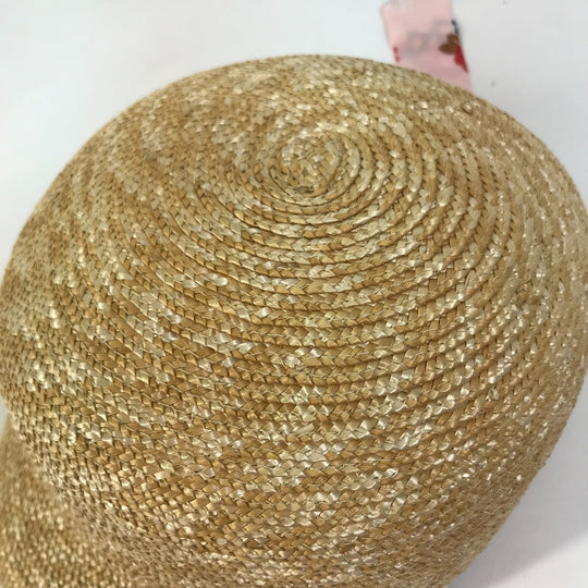MIUMIU cap 5HC154 Straw, Silk beige Hat cap cap ribbon ribbon straw cap M
