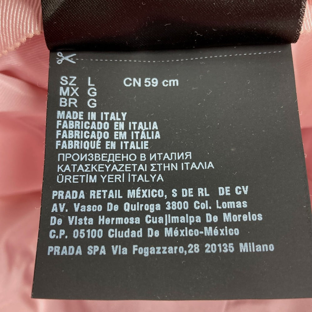 MIUMIU cap 5HC179 Cotton, Polyester pink logo terry cloth Women L Used Authentic