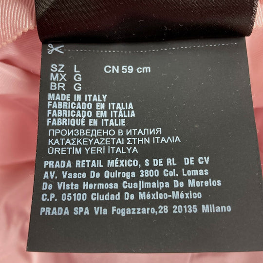 MIUMIU cap 5HC179 Cotton, Polyester pink logo terry cloth Women L Used Authentic