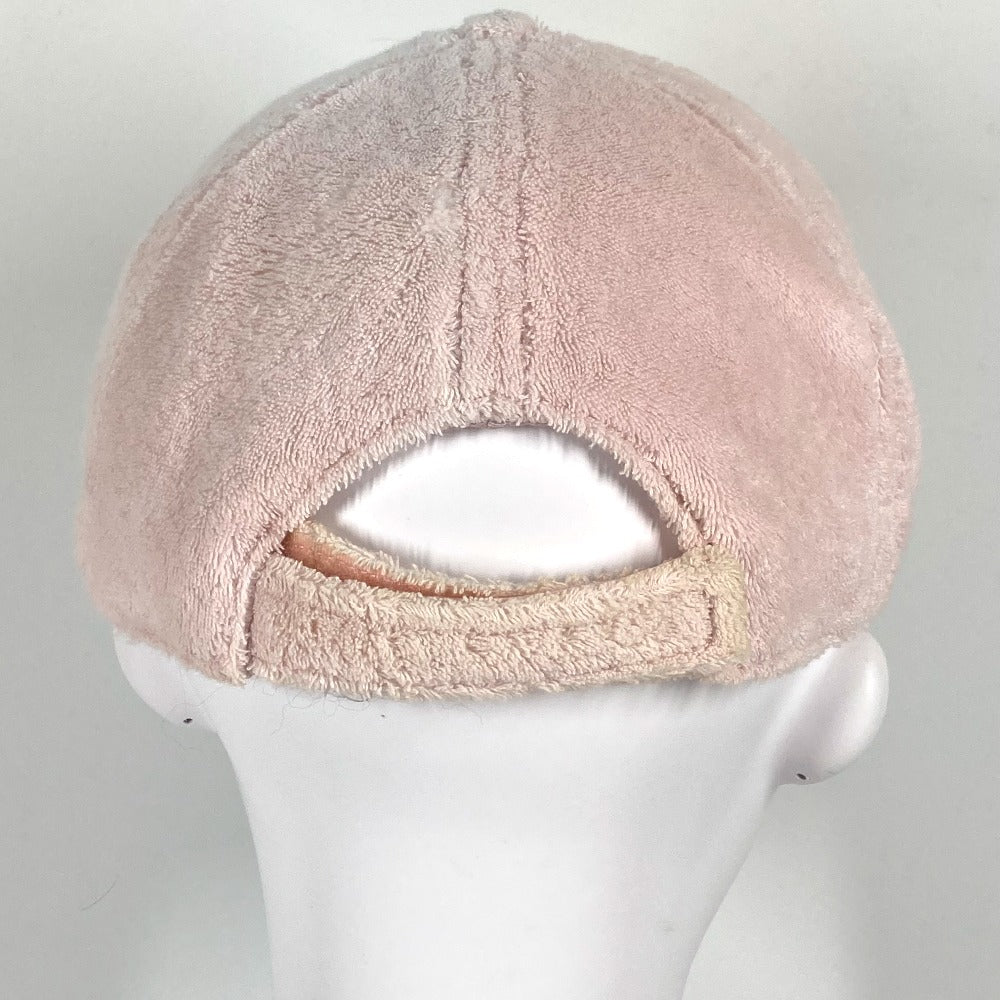 MIUMIU cap 5HC179 Cotton, Polyester pink logo terry cloth Women L Used Authentic