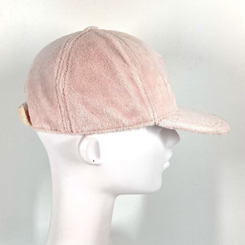 MIUMIU cap 5HC179 Cotton, Polyester pink logo terry cloth Women L Used Authentic