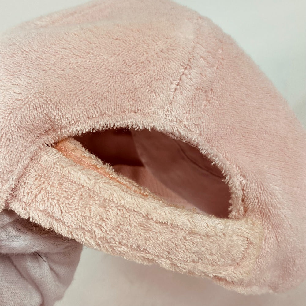 MIUMIU cap 5HC179 Cotton, Polyester pink logo terry cloth Women L Used Authentic