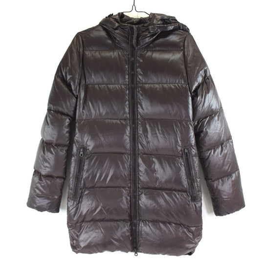 DUVETICA Down jacket Nylon Dark brown Women 38 Used Authentic