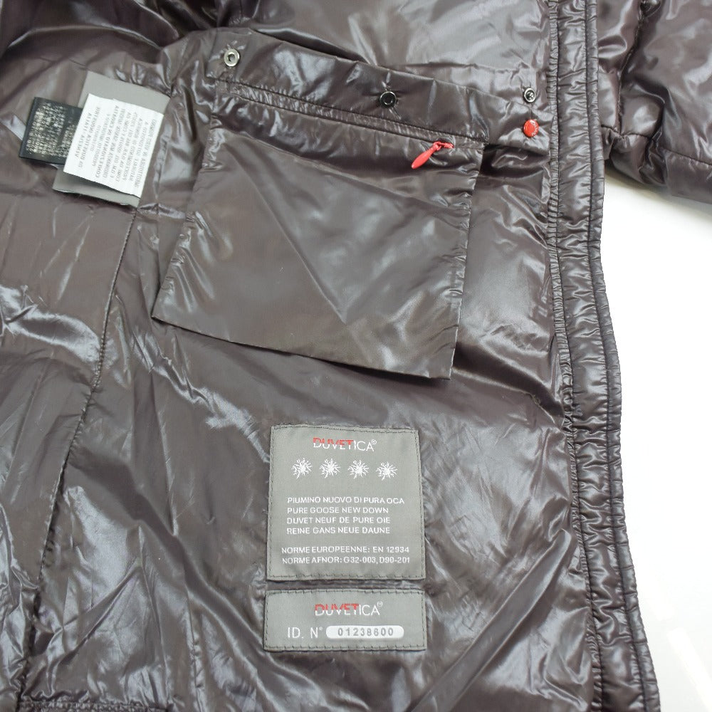 DUVETICA Down jacket Nylon Dark brown Women 38 Used Authentic