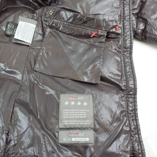 DUVETICA Down jacket Nylon Dark brown Women 38 Used Authentic