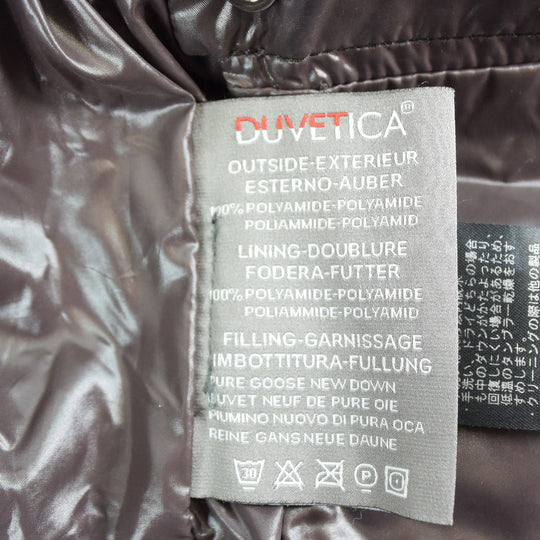 DUVETICA Down jacket Nylon Dark brown Women 38 Used Authentic
