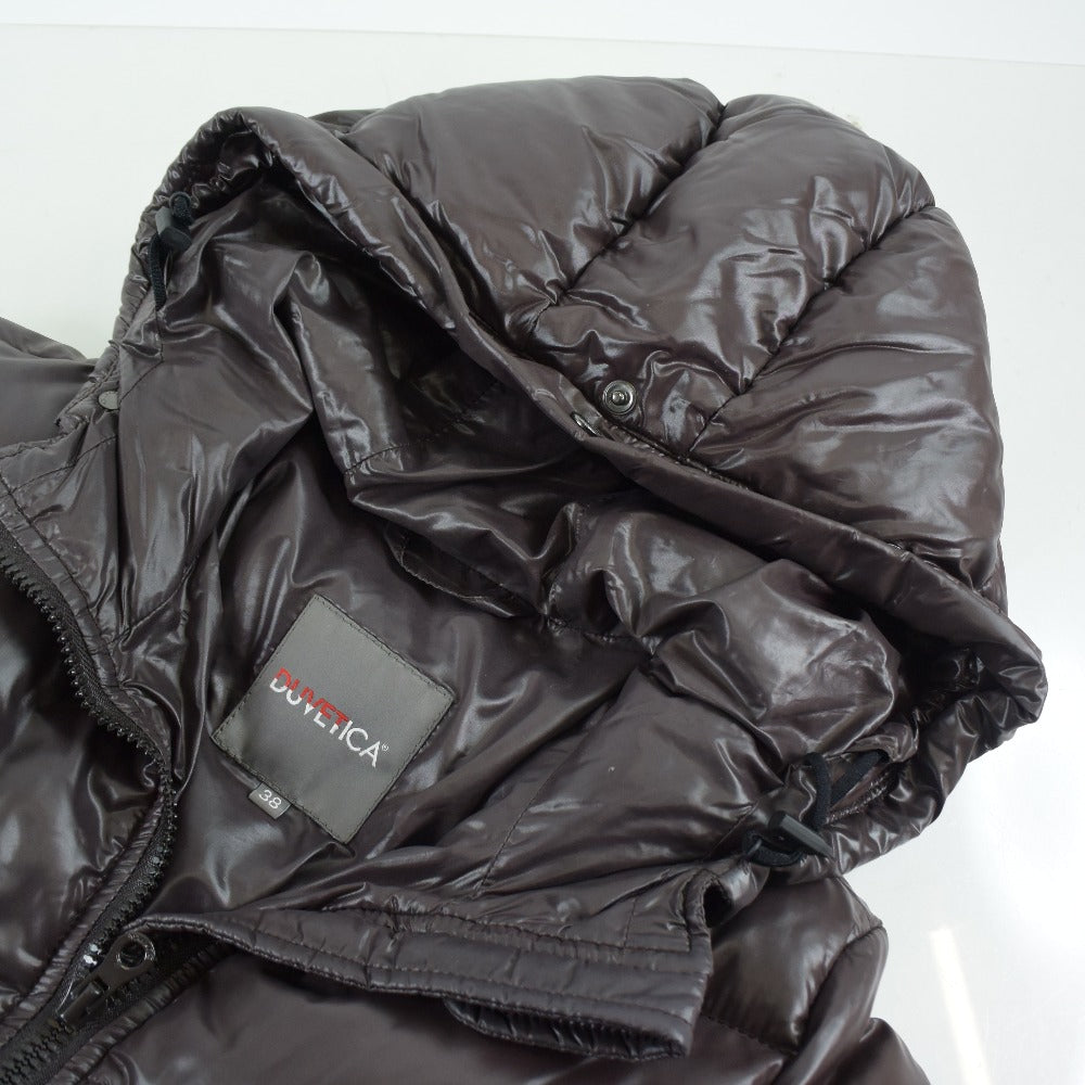 DUVETICA Down jacket Nylon Dark brown Women 38 Used Authentic