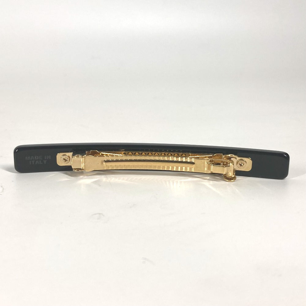 MIUMIU Valletta plastic black logo Women Used Authentic