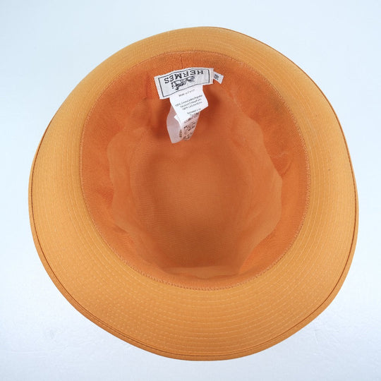 HERMES hat Cotton, Linen Orange mens(Unisex) 58 Used Authentic