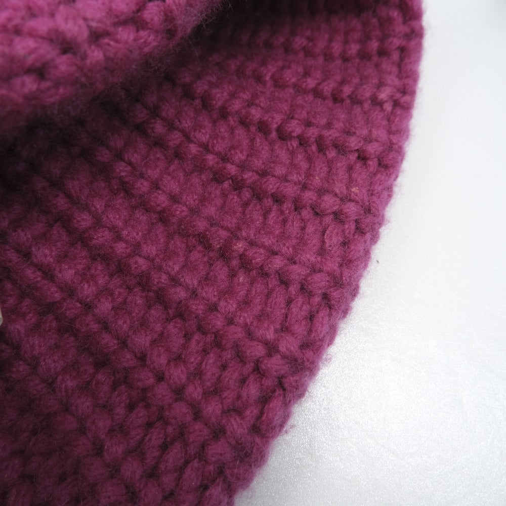 HERMES Knit cap wool pink Women(Unisex) Used Authentic