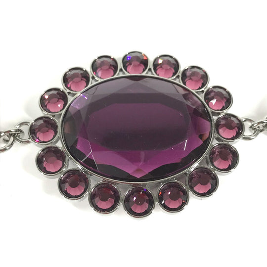 MIUMIU Necklace metal purple Accessories Bijoux Women Used Authentic