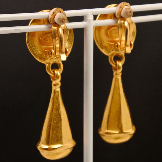 CHANEL Earring Plated Gold gold Swing / COCO Mark Women Used Authentic