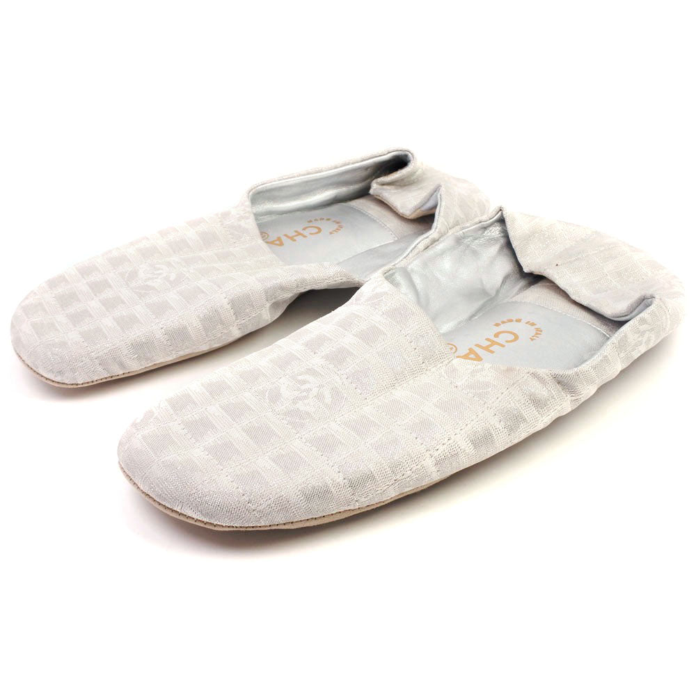CHANEL Other shoes canvas Silver New travel line Room shoes Women(Unisex) 36 Used Authentic