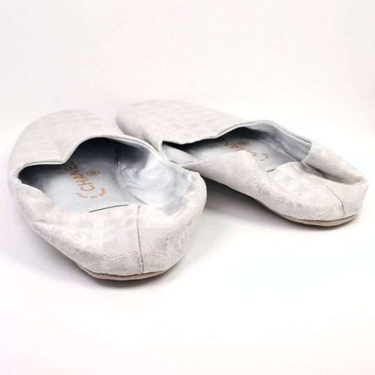 CHANEL Other shoes canvas Silver New travel line Room shoes Women(Unisex) 36 Used Authentic