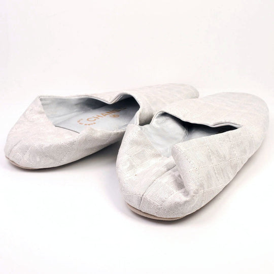 CHANEL Other shoes canvas Silver New travel line Room shoes Women(Unisex) 36 Used Authentic