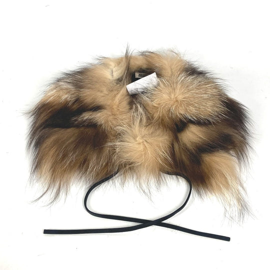 MIUMIU Scarf Fox beige fur Tippet Women Used Authentic