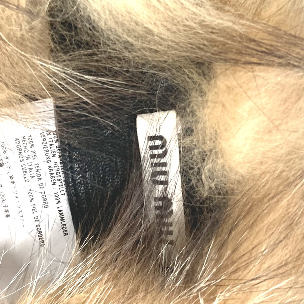MIUMIU Scarf Fox beige fur Tippet Women Used Authentic