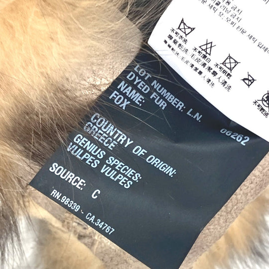 MIUMIU Scarf Fox beige fur Tippet Women Used Authentic