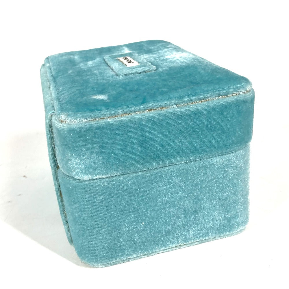 MIUMIU Accessory case velvet turquoise blue Inner bag Accessory pouch box logo jewelry case Women Used Authentic
