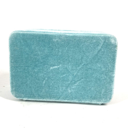 MIUMIU Accessory case velvet turquoise blue Inner bag Accessory pouch box logo jewelry case Women Used Authentic