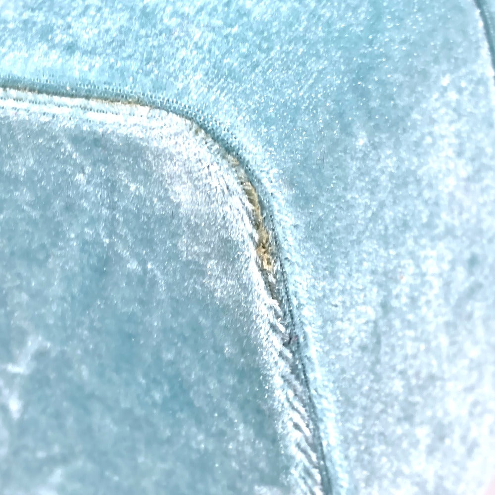 MIUMIU Accessory case velvet turquoise blue Inner bag Accessory pouch box logo jewelry case Women Used Authentic
