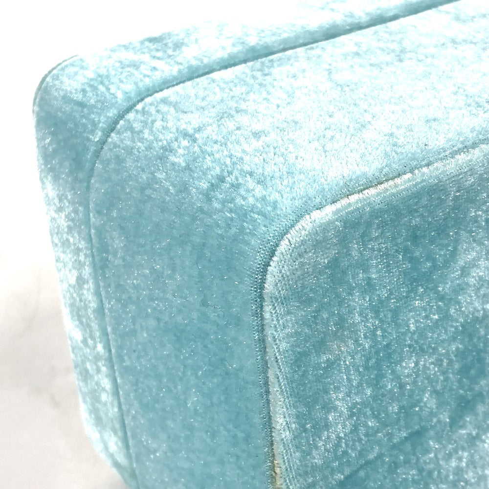 MIUMIU Accessory case velvet turquoise blue Inner bag Accessory pouch box logo jewelry case Women Used Authentic