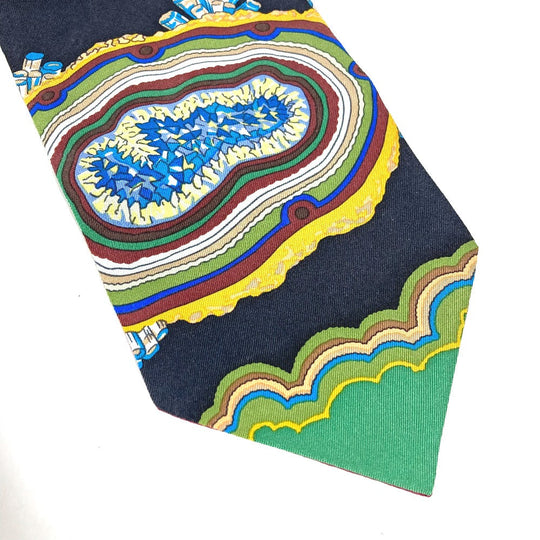 HERMES scarf silk green Twill up Women Used Authentic