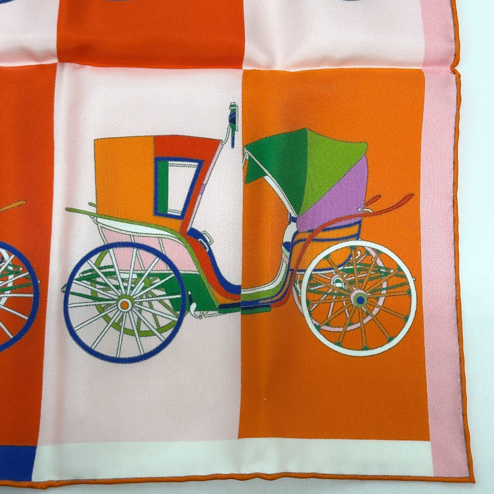 HERMES scarf silk multicolor Carre Petit Carre Voitures Exquises Women Used Authentic