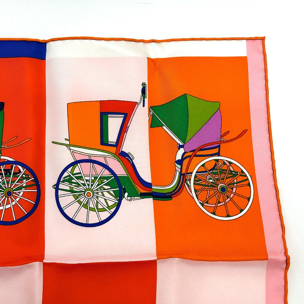 HERMES scarf silk multicolor Carre Petit Carre Voitures Exquises Women Used Authentic