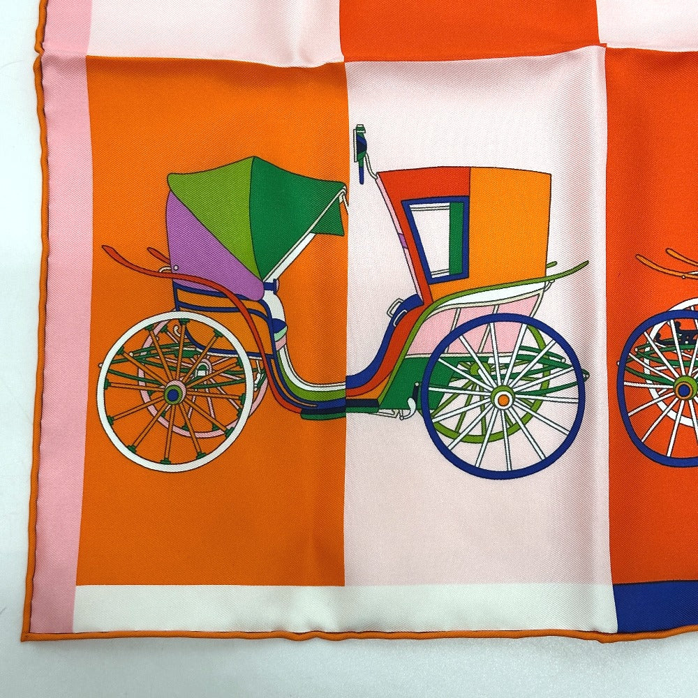 HERMES scarf silk multicolor Carre Petit Carre Voitures Exquises Women Used Authentic