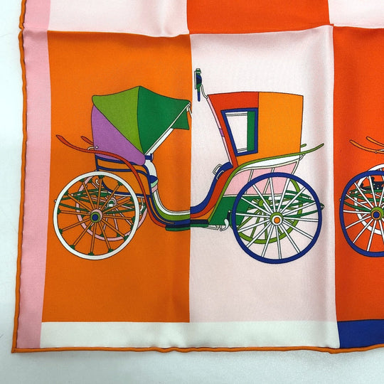 HERMES scarf silk multicolor Carre Petit Carre Voitures Exquises Women Used Authentic