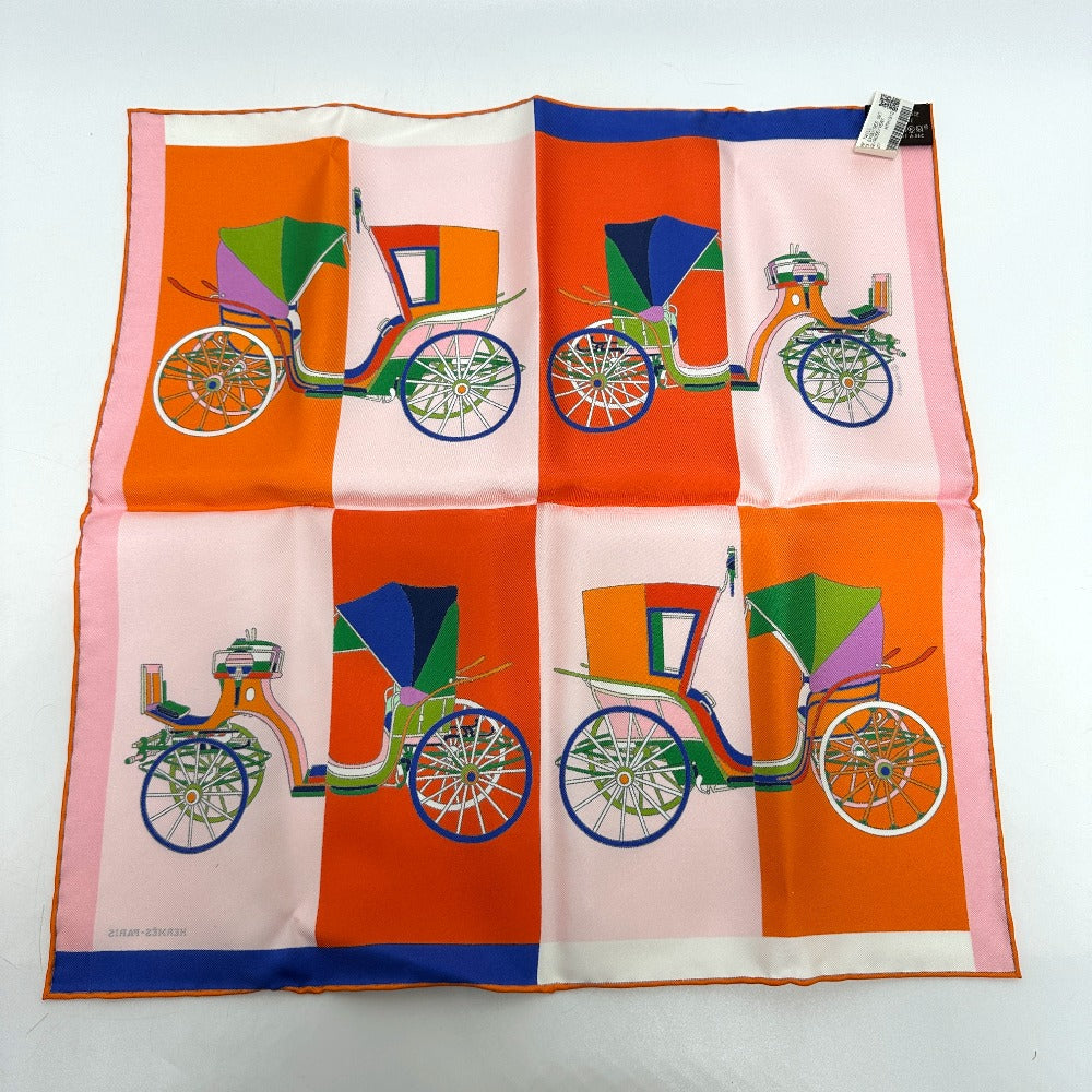 HERMES scarf silk multicolor Carre Petit Carre Voitures Exquises Women Used Authentic