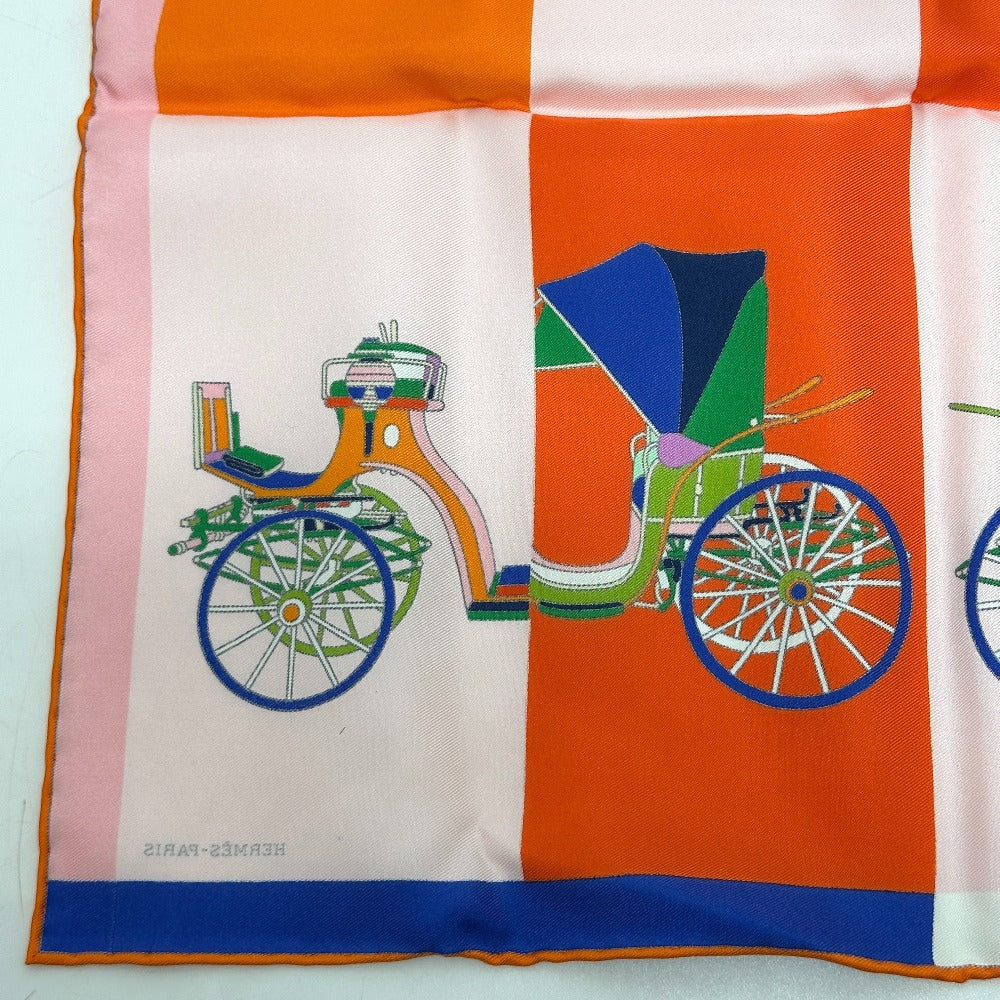 HERMES scarf silk multicolor Carre Petit Carre Voitures Exquises Women Used Authentic