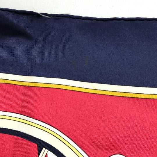 HERMES scarf silk Navy Carre90 George Washington's Carriage