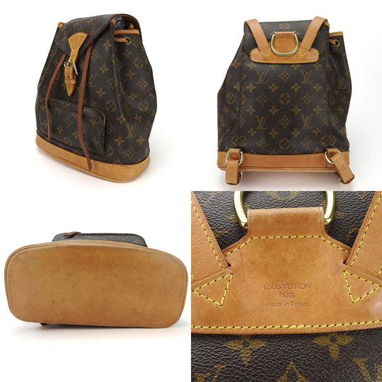 LOUIS VUITTON Backpack M51136 Monogram Brown MontsourisMM unisex(Unisex) Used Authentic