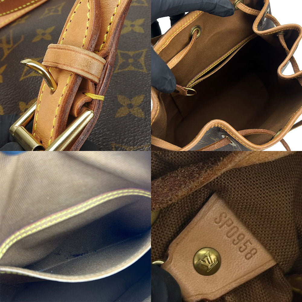 LOUIS VUITTON Backpack M51136 Monogram Brown MontsourisMM unisex(Unisex) Used Authentic