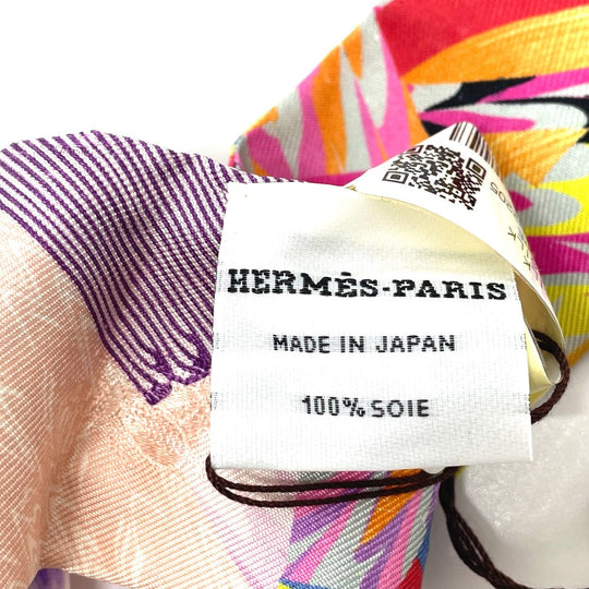 HERMES scarf 100% silk multicolor 2022 limited model Kyoto Marble Women Used Authentic