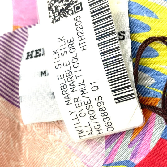 HERMES scarf 100% silk multicolor 2022 limited model Kyoto Marble Women Used Authentic