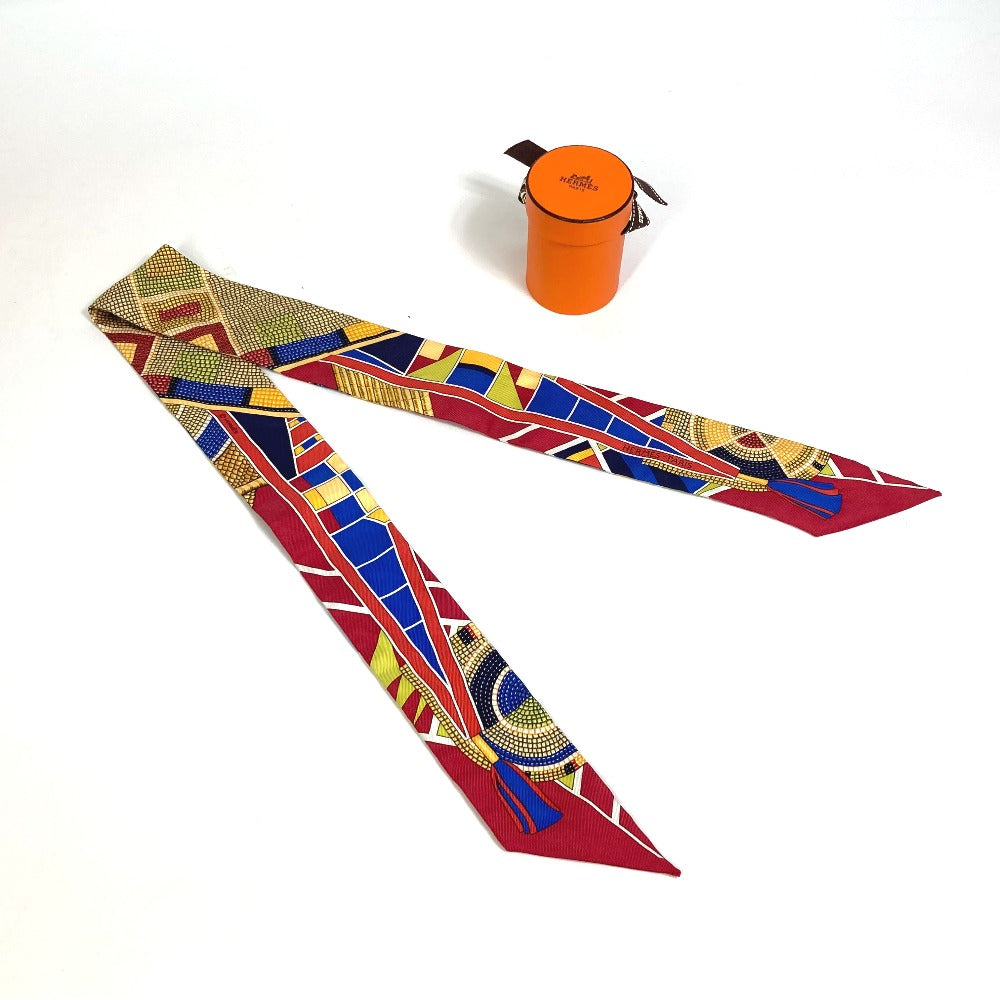 HERMES scarf silk multicolor Overall handle Women Used Authentic