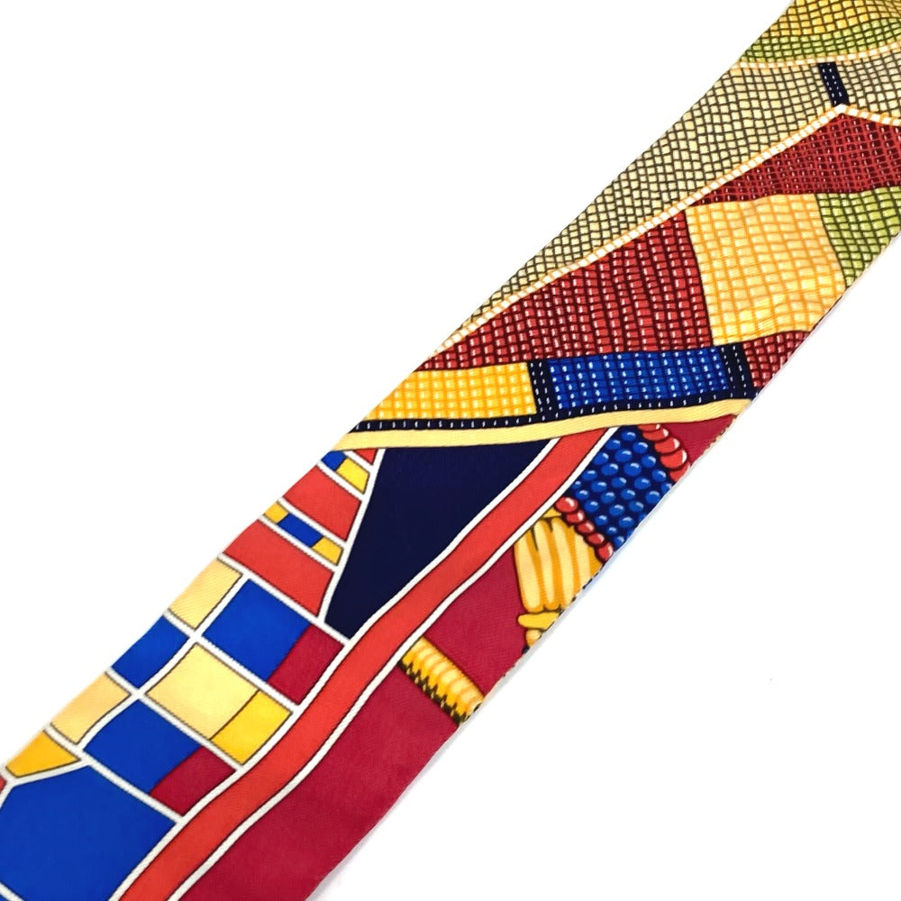 HERMES scarf silk multicolor Overall handle Women Used Authentic