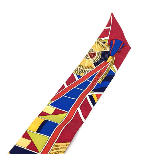 HERMES scarf silk multicolor Overall handle Women Used Authentic