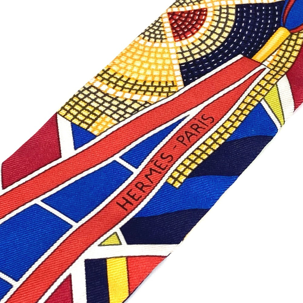 HERMES scarf silk multicolor Overall handle Women Used Authentic