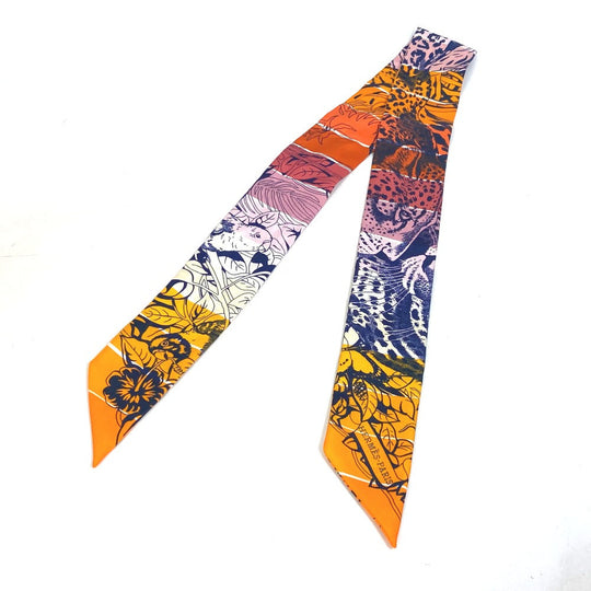 HERMES scarf silk multicolor bandeau scarf Twilly Twilly Women Used Authentic