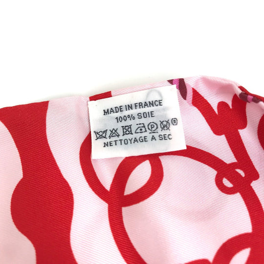 HERMES scarf silk Red bandeau scarf Maxi Twilly Women Used Authentic