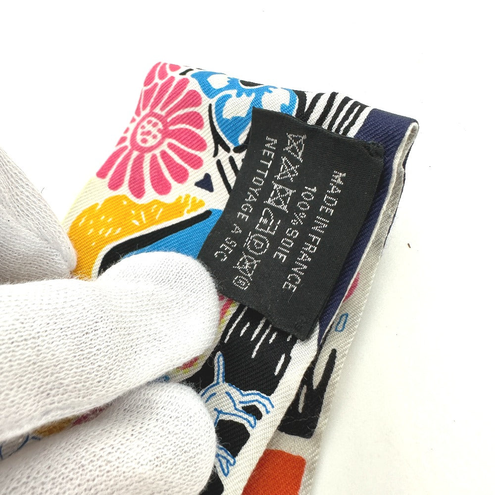 HERMES scarf silk multicolor flour Bingata Bingata